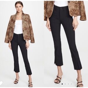 AYR Womens 8 The Sizzle Front Seam Stretch Crop Split Cuff Black Pants Minimal